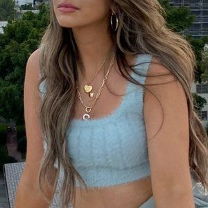 Meshki Fuzzy Crop Top